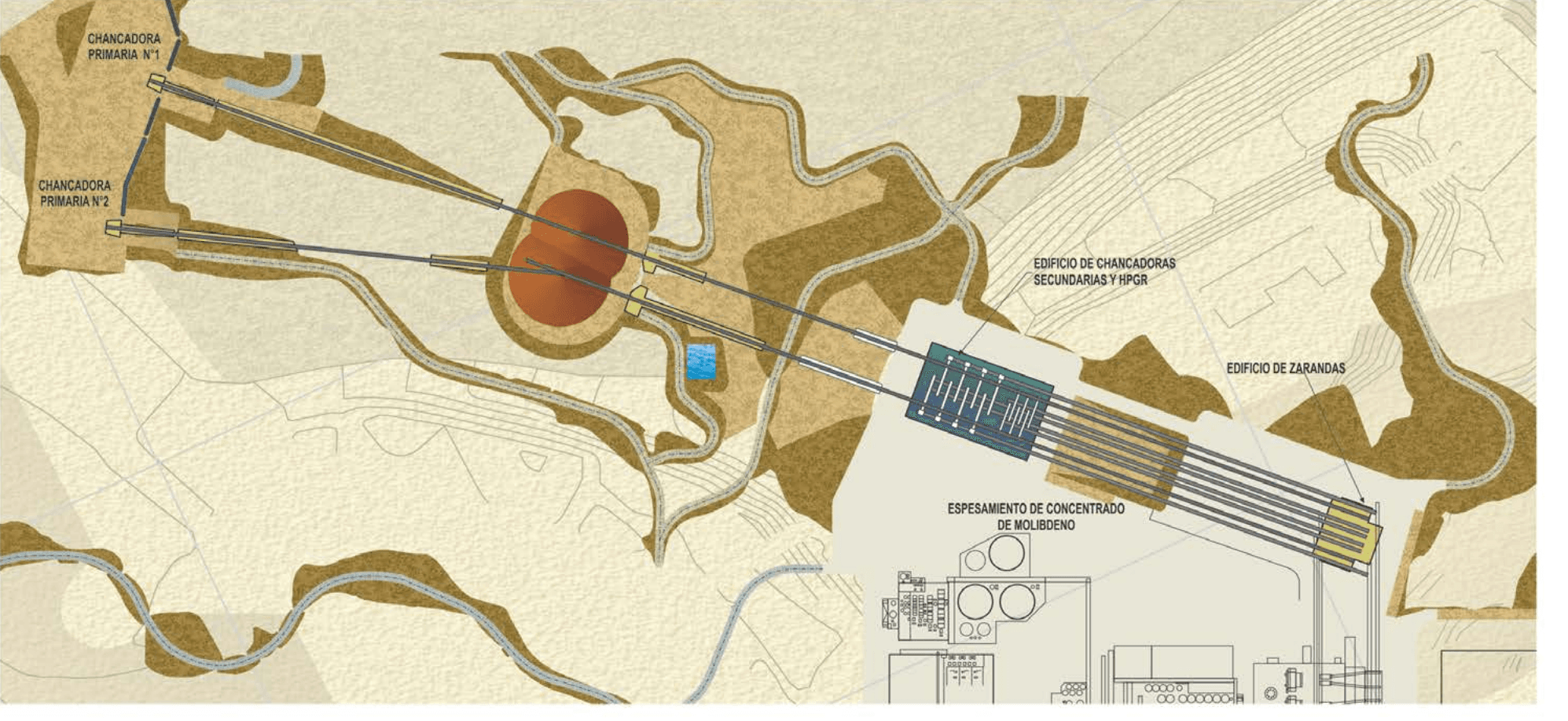 Fig. 1.17. Ubicacion del area de chancado.